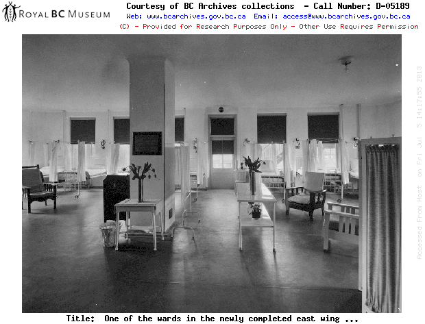 A Ward in the New East Wing of Royal Jubilee