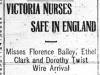"Victoria Nurses Safe in England"