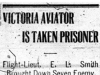 "Victoria Aviator is Taken Prisoner"