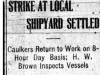 "Strike at Local Shipyard Settled"