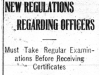 New Regulations for Officers