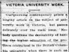 Victoria University Work
