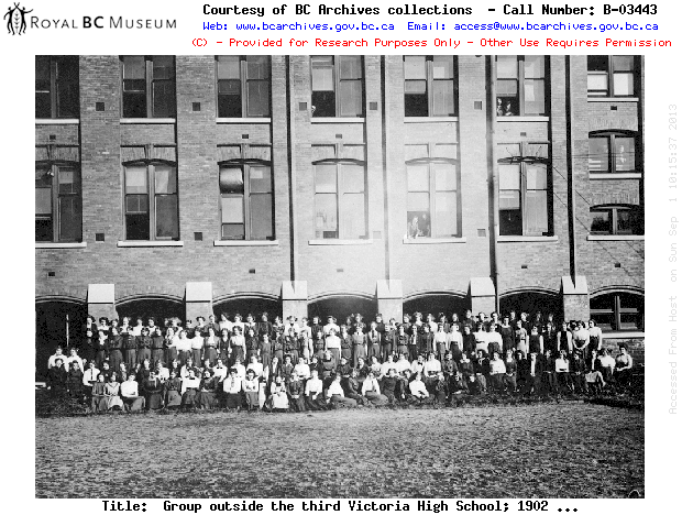 Group Outside the Third Victoria High School