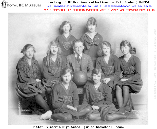 Victoria High School's Girls Basketball Team