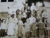 Children Assembled on the Steps of Lampson Elementary