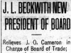 "J.L. Beckwith New President of Board"