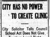 "City Has No Power To Create Clinic"