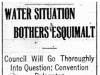 "Water Situation Bothers Esquimalt"