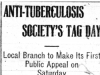 "Anti-Tuberculosis Society's Tag Day"