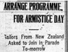 "Arrange Programme For Armistice Day"