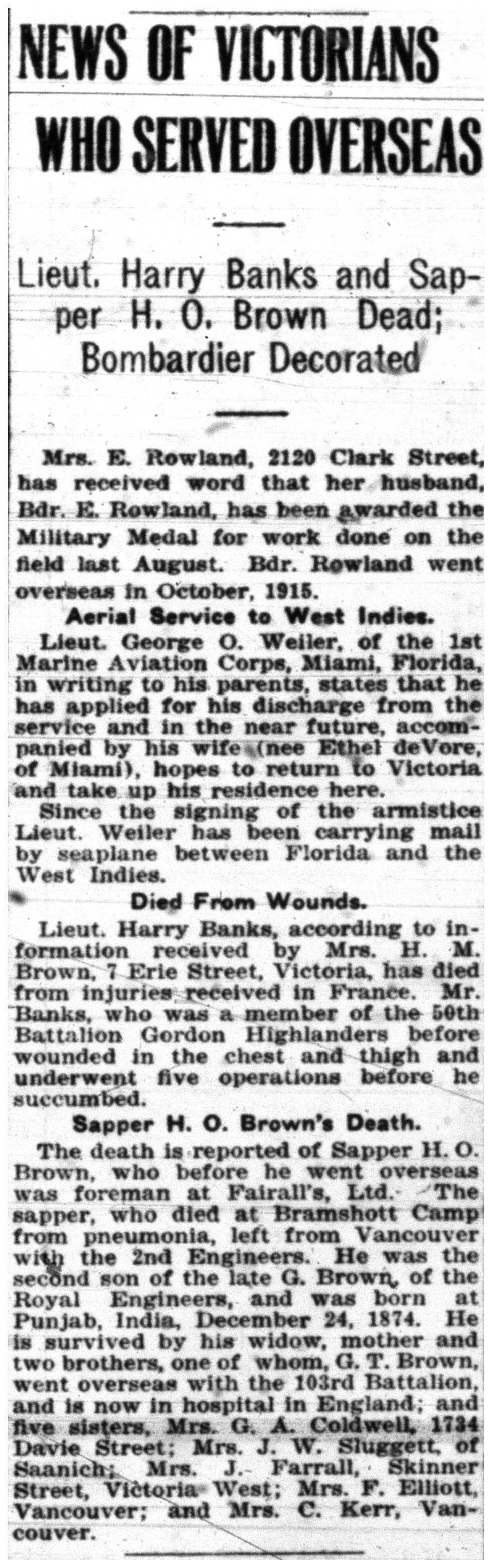 "News of Victorians Who Served Overseas"