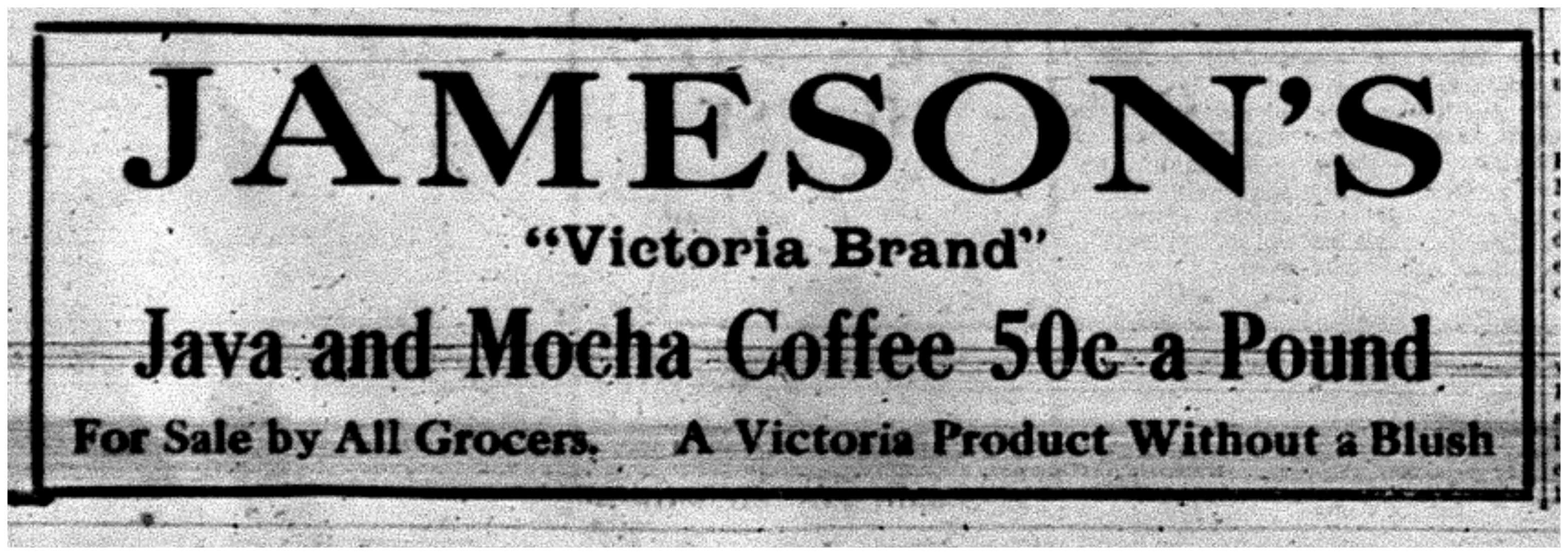 "Jameson's "Victoria Brand""