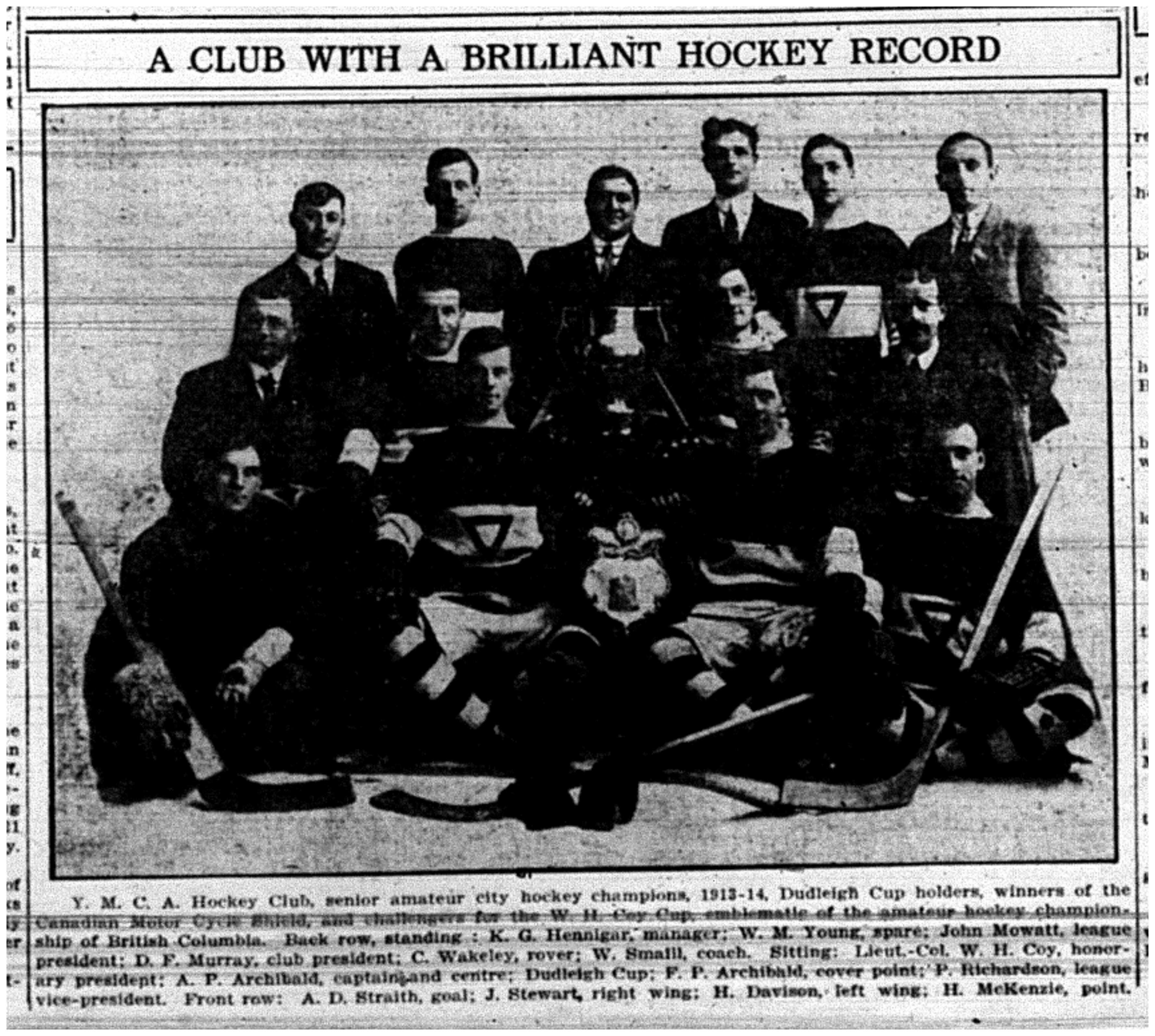 "A Club With a Brilliant Hockey Record"