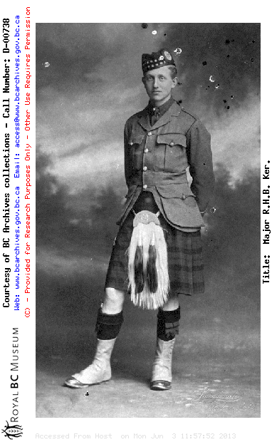R.H.B. Ker in Uniform