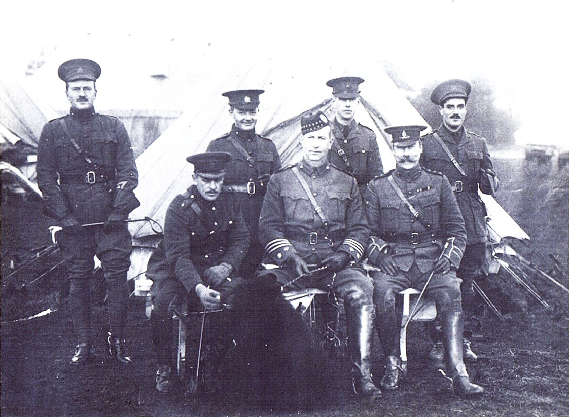 Arthur Currie with Brigade Staff - and Pooh