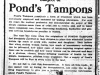 "Pond's Tampons"