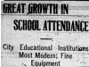"Great Growth in School Attendance"