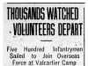 "Thousands Watched Volunteers Depart"