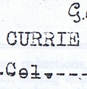 Arthur Currie’s Record of Service